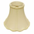 Homeroots 8 in. Ivory Slanted Scallop Bell Monay Shantung Lampshade, Egg 469570